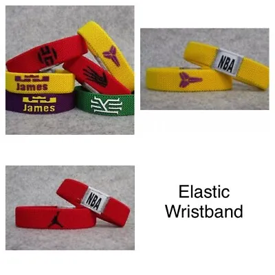 Kobe Jordan Or LeBron Stretchable Elastic Nylon Baller Band Bracelet Free Ship! • $9.99