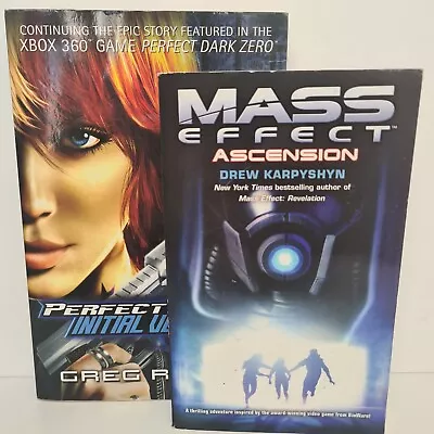 Perfect Dark & Mass Effect Paperback Novels Initial Vector Ascension Xbox • $26.09