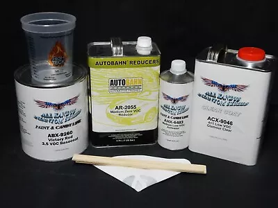 All Kandys's GM Code WA9260 Victory Red LOW VOC Basecoat Clear Coat Gallon Kit • $649.95