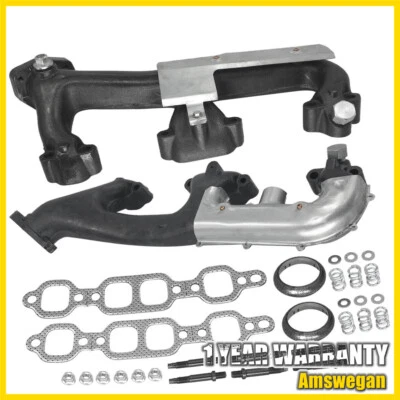 $118.98 • Buy 2PCs Exhaust Manifold Kit For 88-95 Chevy GMC Yukon Tahoe Suburban V8 5.7L OHV