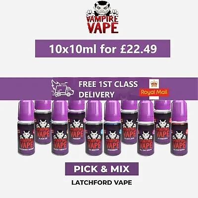 Vampire Vape E-Liquid 10x10ml Bottles All Flavours All Strengths Heisenberg • £23.99