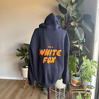 White Fox Boutique Offstage Hoodie S/M Navy Orange Volume 3 Oversize Fit • $38.49