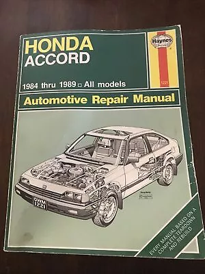 Haynes Honda Accord 1984-1985 Repair Manual 42011 1221 • $7.54