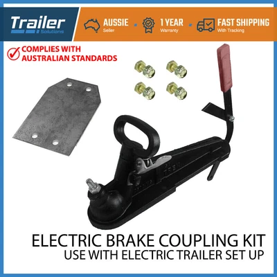$79 • Buy Electric Brake Trailer Coupling Kit. 3500 Kg. Caravan Camper. 50mm Ball Hitch