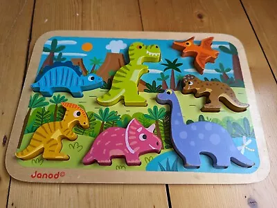 Janod Dinosaurs Chunky Puzzle Toddler Preschool • £3.99