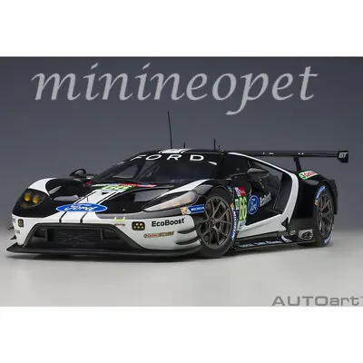 AUTOart 81910 FORD GT GTE PRO LE MANS 24H 2019 1/18 #66 MODEL CAR BLACK WHITE • $234