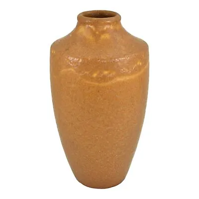 Grueby 1900s Vintage Arts And Crafts Pottery Organic Matte Brown Vase • $2295