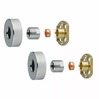 £9.95 • Buy Exposed Easy Fixing Kit Shower Bar Valve Wall Plate Bracket Douche Shattaf Bidet