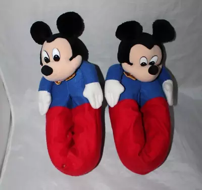 Vintage Mickey Mouse Adult Large Full Body Slippers Carousel By Guy Disney • $12