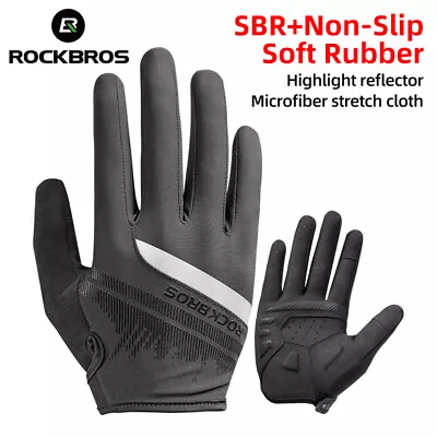 ROCKBROS Spring Autumn Bike Cycling Gloves Breathable  Bike Gloves Motorcycle • $23.78