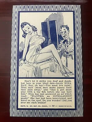 1941 Blind Date Fortune Teller Arcade Machine Prize Card ~ Nina Day • $7.95