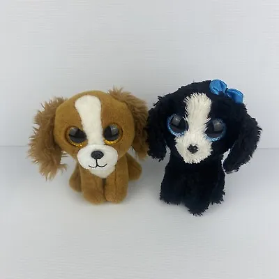 TY Beanie Boos Plush Tracey Silk & Tala Velve 2017 Puppy Dog  Lot X2 • $24.90