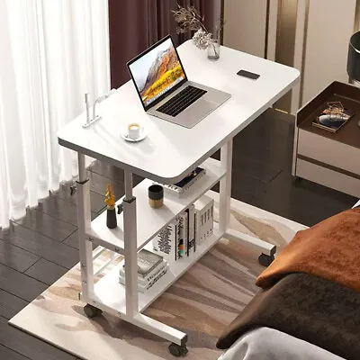 Mobile Over Bed Folding Tray Laptop Table Breakfast Table With USB Fan & Light • £13.94