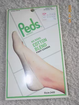 New Old Stock Peds Women's Foot Cover Socks Suntan • $5.59