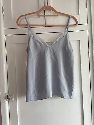 Miss Selfridge Strappy Top Size UK8 Lace Trim  Neckline Very Good Condition. • £1.20