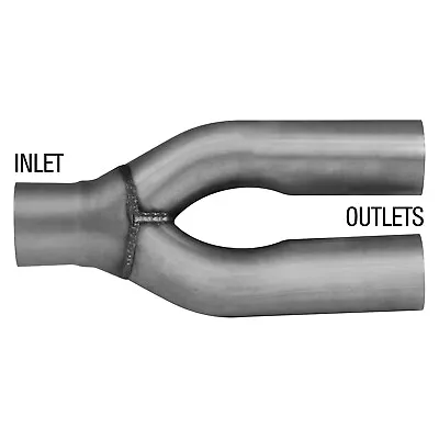 AP Exhaust Y Pipe Universal Aluminized 2 1/2  ID X 2 1/2  OD 13  OAL AY250 • $50.22
