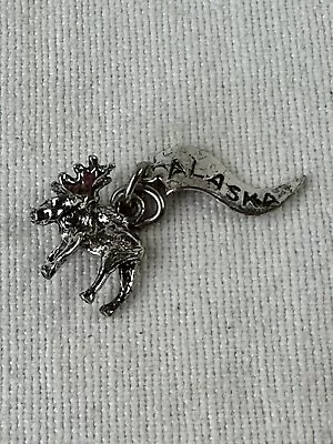 Vintage.925  Sterling Silver Moose Charm Or Pendant Alaska • $9.95