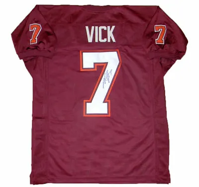 Michael Vick Signed Autographed Virginia Tech Hokies #7 Maroon Jersey Coa • $199