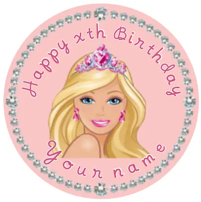 £5.50 • Buy Personalised, Barbie, Edible Cake And Cupcake Toppers Birthday