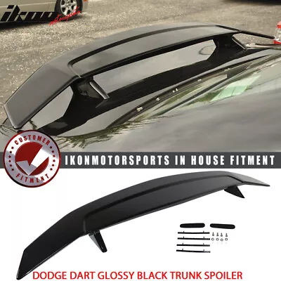 Fits 13-16 Dodge Dart Rear Trunk Spoiler 2 Post Tail Wing Deck Lip Gloss Black • $125.99