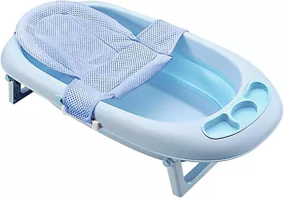 Baby Bathtub Mat Pad For Newborn Mesh Floating Bathing Tub Seat Baby Bath Pillow • £16.53