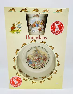 Bunnykins Royal Doulton Christmas Child's 2 Piece Dinner Set Plate & Cup New • $67.68