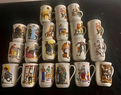 Lot Of 21 Norman Rockwell Museum Mugs+Others1981-82 • $29