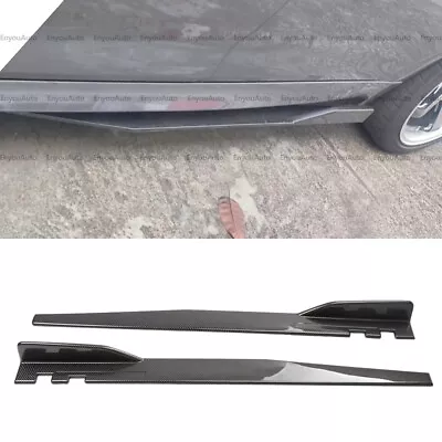 For Volvo S60 S80 S90 46  Side Skirt Rocker Panel Splitter Carbon Fiber • $52.25