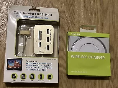 Samsung Galaxy Tab Memory Card Reader+USB Hub & Wireless Charger. Brand New • $5