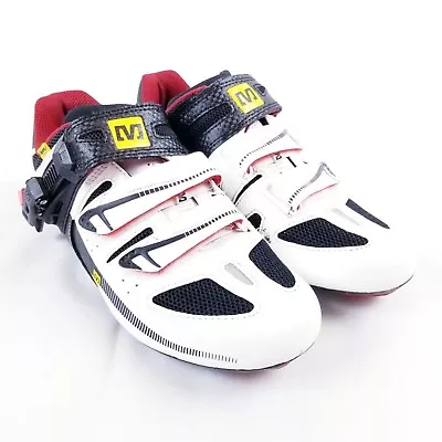 Mavic Ergoride Carbon Cycling Men's Shoes Black / White - 38 2/3  Sz 6 US 643001 • $27.52