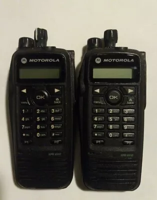 Lot 2 MOTOROLA AAH55QDH9LA1AN XPR 6550 TWO WAY MOBILE RADIOS/no Batteries  • $270