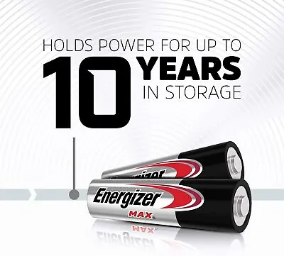 48X 40X Energizer Max AA AAA Alkaline Battery Batteries Power 10y Free Postage • $39.99