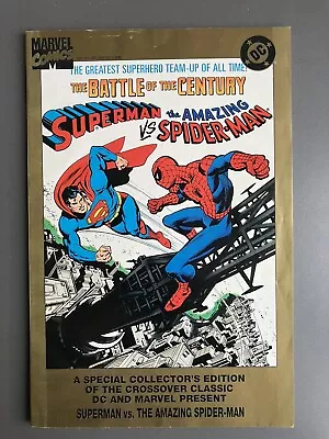 Superman And Spider-Man Gold Edition Comic VF- Hot Book Treasury Reprint • £20