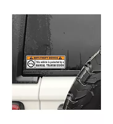 Anti Theft Device Manual Transmission Printed Decal Car Truck Window Sticker • $5.25