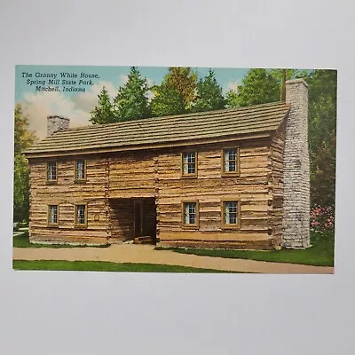 The Granny White House Spring Mill State Park Mitchell Indiana Vtg Postcard • $4.75