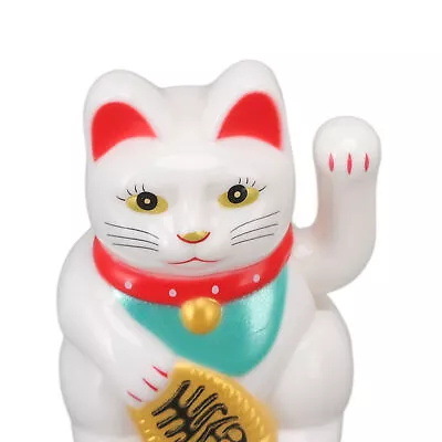 Chinese Cat Decoration Energy Saving Chinese Lucky Cat Solar Waving Arm Vivid • $29.88