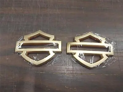 Gold CVO Gas Tank Emblems Badges Stickers Harley Davidson Bar Shield 3 1/2  Pr • $118.87