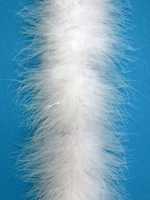 MARABOU FEATHER BOA 22 Grams - Snow WHITE 2 Yards; Boas/Costume/Art/Halloween • $15.69