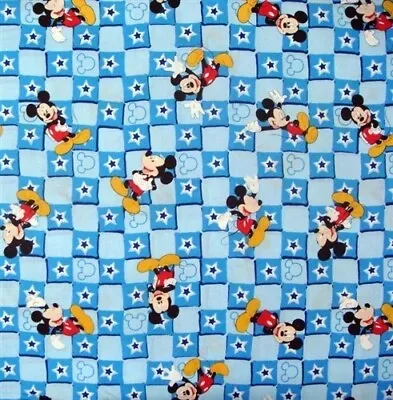 BTHY Disney Mickey Mouse Star Patch Prints Cotton Fabric By The Half Yard  • $5.50