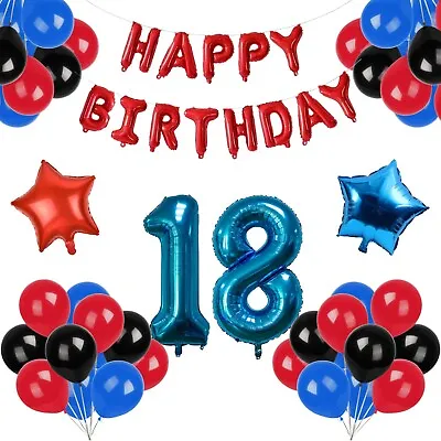 Happy Birthday Foil Balloon 16th 18th 25th 30th Kids Theme Balloons Party Decor • £1.79