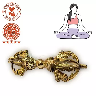 Tibetan Buddhist Lama Antique Brass Dorje Vajra 4.5 Inches Long Sacred Ritual • $24.86