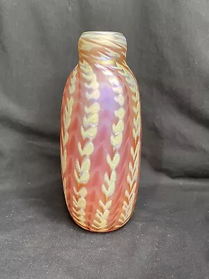 1986 Charles Lotton Dated And Signed Ruby And Gold Hand Blown Art Glass Vase • $649