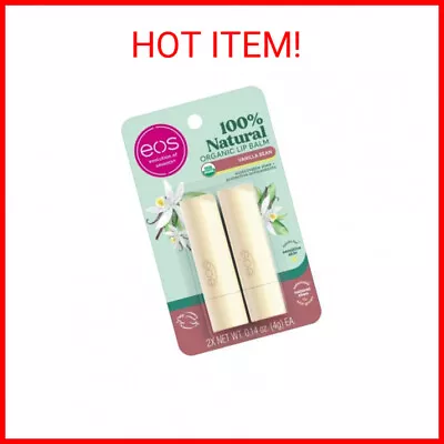 Eos 100% Natural & Organic Lip Balm Sticks- Vanilla Bean All-Day Moisture Derm • $8.32