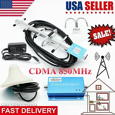 3G 4G 850/900MHz GSM/CDMA Repeater Cell Phone Signal Booster + Yagi Antenna Set • $36.10