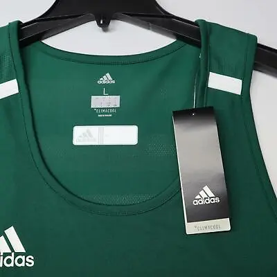 NWT Mens Adidas Climacool Green Sleeveless Athletic Tank Top Singlet Perforated • $26