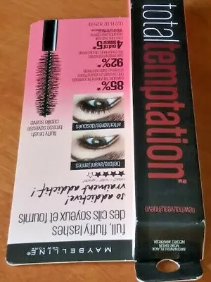 Maybelline Mascara Total Temptation Black Color Shade Variety Choice Soft Dense • $7.99