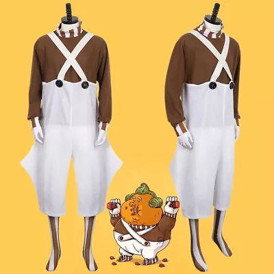 Oompa Loompa Wonka Chocolate Factory Worker Costume Mens  Halloween Fancy Dress • £46.79