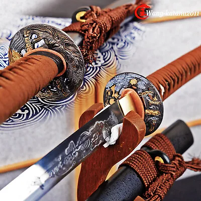 Brown Eagle High Carbon Steel Katana Japanese Samurai Sharp Battle Ready Sword • $165