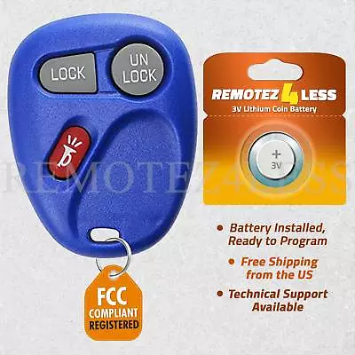 Keyless Entry Remote For 2001 2002 GMC Sierra 1500 2500 3500 Car Key Fob Blue • $10.65