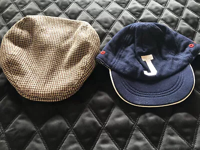 Baby Boys 0-6 Month Hats Blue Cap J Initial - Flat Cap Debenhams Jasper Conran • £2.50